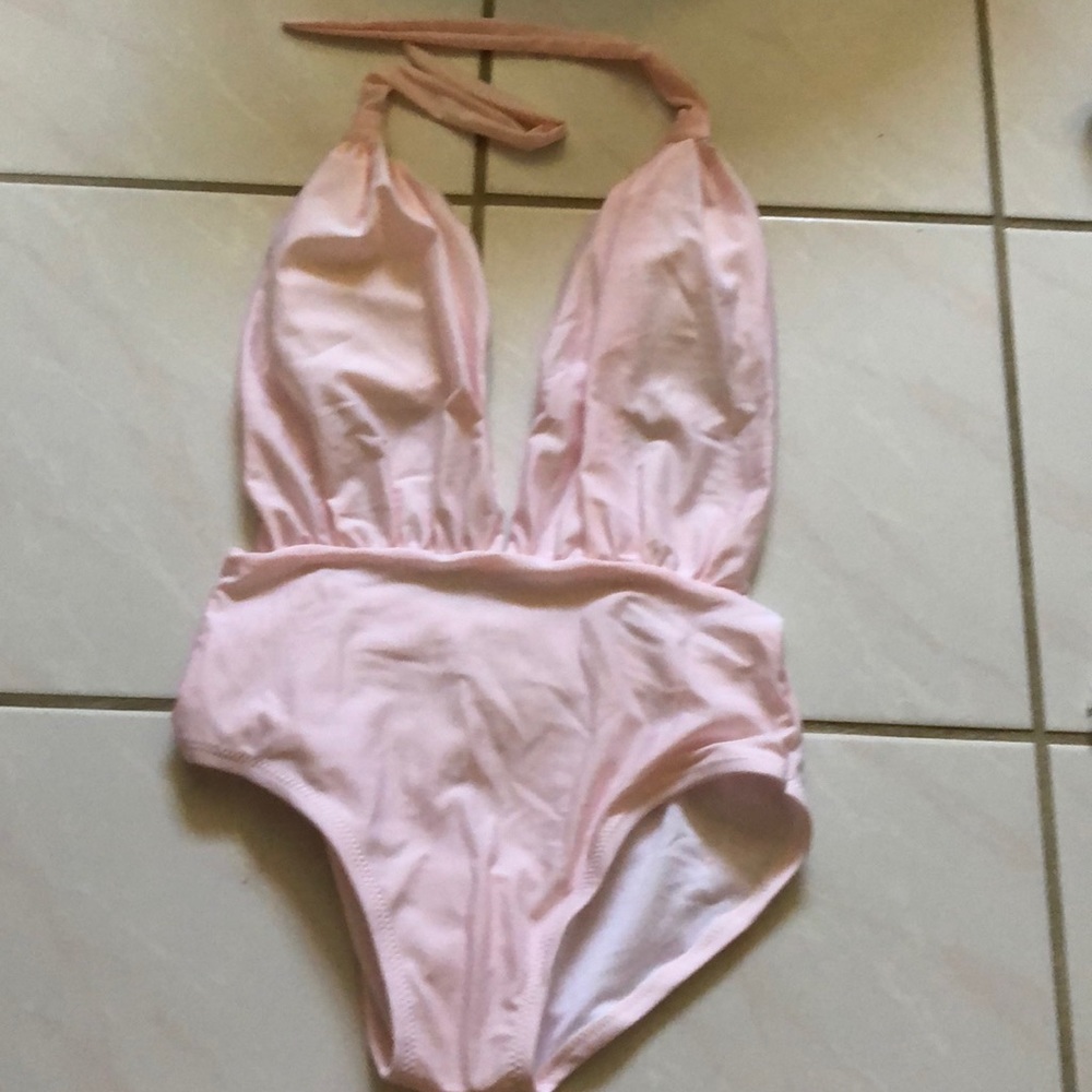Pink girl lunge one piece swimsuit NWT
